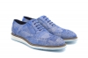 Mistral model shoe, made of white-blue suedem