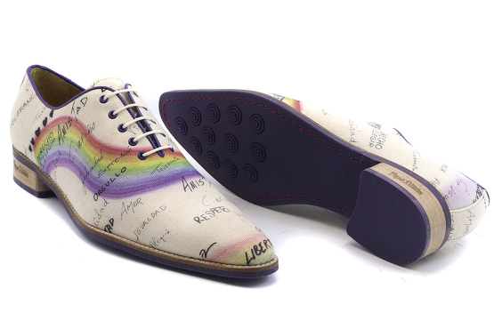 Zapato modelo Orgullo 2, fabricado en Piqué 46 Blanco Orgullo Milán 2