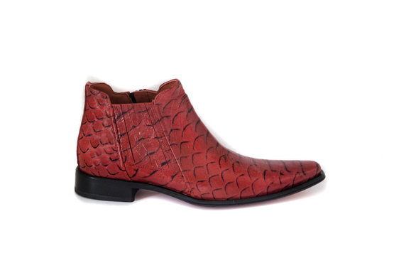  Fred model ankle boot, made in red Anaconda