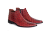 Fred model ankle boot, made in red Anaconda