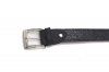 Max model belt, manufactured in Glitter Negro Napa Negra