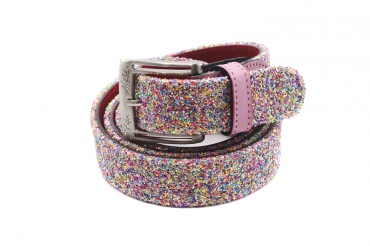 Youth model belt, manufactured in Lumini Glitter 7166 N7