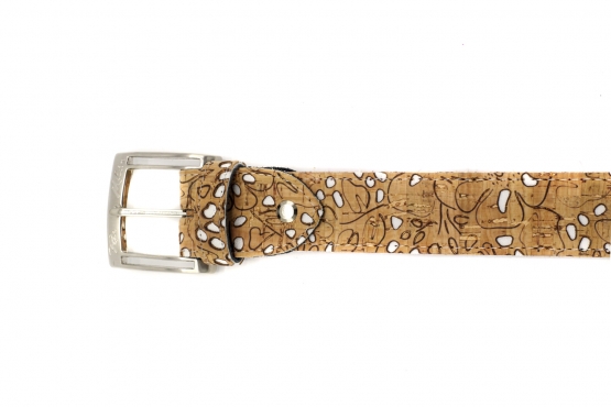 Simba model belt, manufactured in Corcho Laser 07 blanco