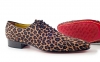 Africa shoe model, made of brown fantasy leopard.