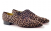 Zapato modelo Selvaggio, fabricación  en fantasía leopardo marrón.