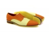 Zapato modelo Lemon, fabricado en Lino Amarillo & Naranja - Napa Naranja