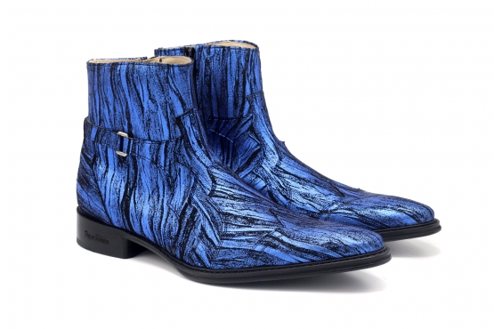 Pretto model bootie, made in Forest Pretto Blue