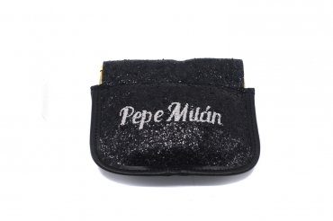 Dobby model purse, manufactured in Glitter Negro