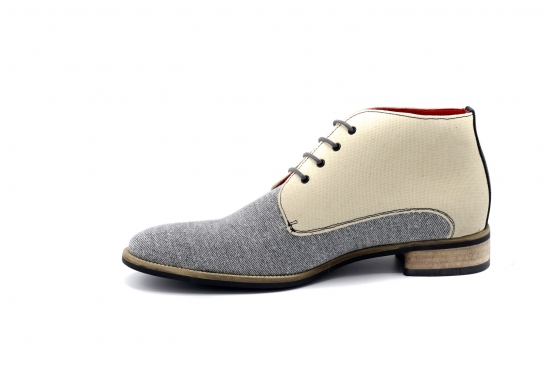 Zapato modelo Veneto, fabricado en Lino Verona - Lino Crema