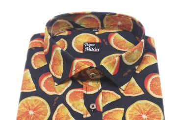 Naranja model shirts, manufactured in Fantasía Orange Slices_C