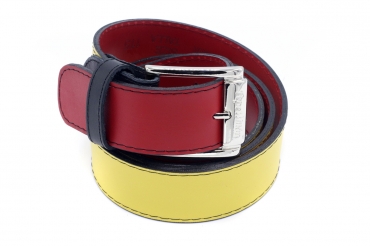 Baeza model belt, manufactured in Napa Roja,Amarilla y Negra