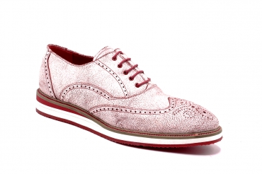 Donna model shoe, made of white-red cracker.