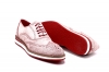 Donna model shoe, made of white-red cracker.