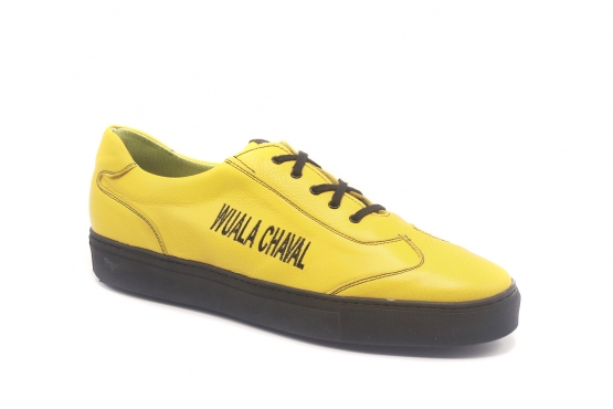 California model sneakers made in Yellow Napa