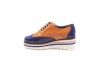 Africa model sneakers made of mandarin patent leather and blue patent leather