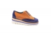 Africa model sneakers made of mandarin patent leather and blue patent leather