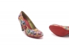 Shoe model Lola, made in paradis cork with floral print