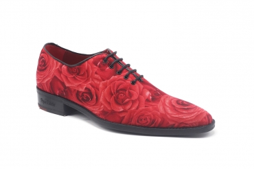 Zapato modelo Bella, fabricado en Fantasía Rosas JL