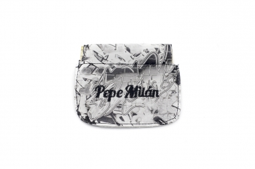 Milenio model purse, manufactured in Napa Periodico Negro