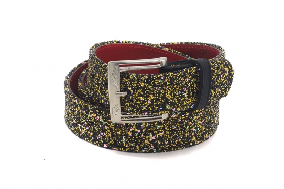 Modèle de ceinture Brilli, fabriqué en Glitter Pary Amarillo