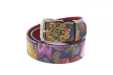 Modèle de ceinture Zinnia, fabriqué en 1115 Snake Flower Taupe