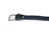 Modèle de ceinture Aris, fabriqué en Croco Patent Marino Napa Navi