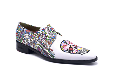 Zapato modelo Luma, fabricado en Bordado 333 Catrina & Napa Azteka