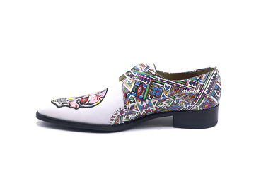 Zapato modelo Luma, fabricado en Bordado 333 Catrina & Napa Azteka
