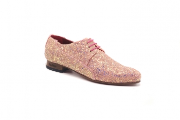 Modèle de chaussure Jella, fabriqué en Glitter Rosa