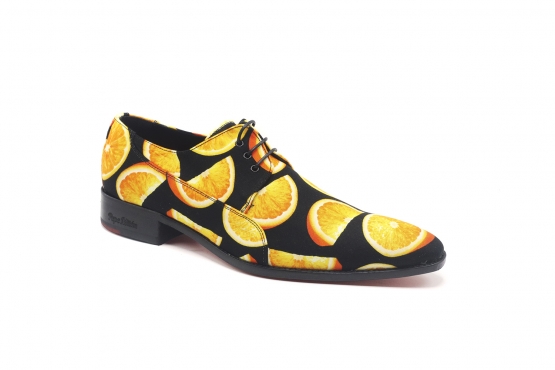 Navel model shoe, manufactured in Orange Slices_C