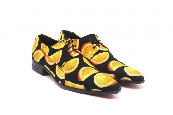 Navel model shoe, manufactured in Orange Slices_C