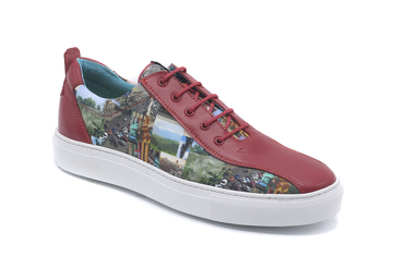 Floridita Sneaker-model, manufactured in Napa Roja y Fantasia Habana