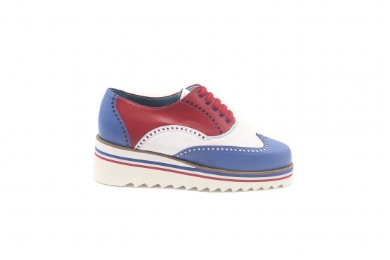 Europa model sneakers made of napas-blue-white-red