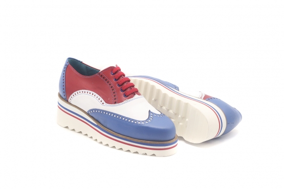 Europa model sneakers made of napas-blue-white-red