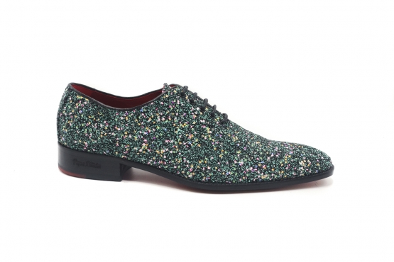Zapato modelo Quaritch, fabricado en 128 Glitter Pary Menta