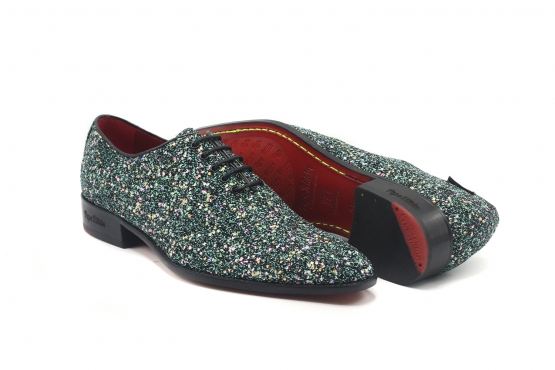 Zapato modelo Quaritch, fabricado en 128 Glitter Pary Menta
