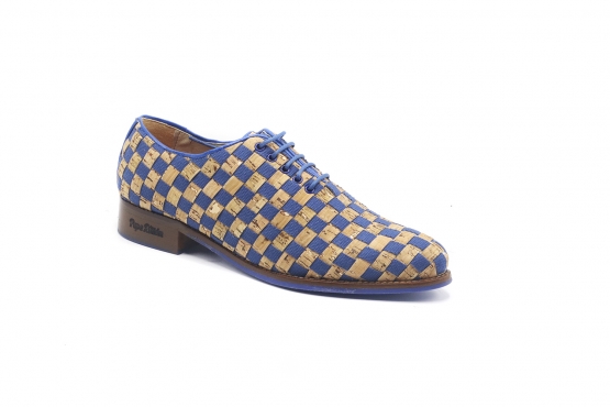 Zapato modelo Nigel, fabricado en Corcho Canasta Azul