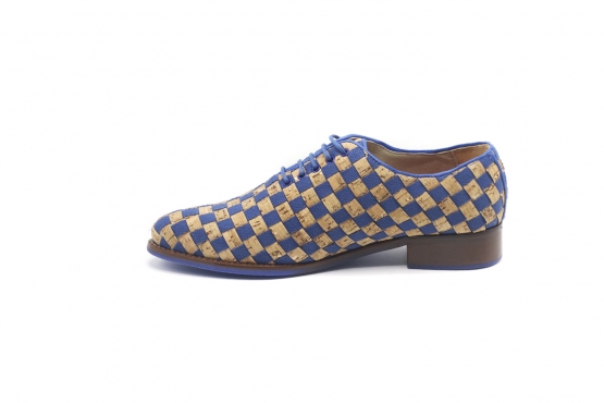 Zapato modelo Nigel, fabricado en Corcho Canasta Azul