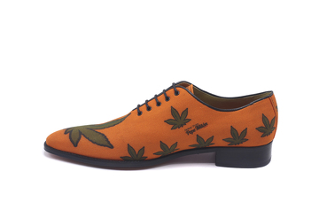 Sativa shoe-model, manufactured in Piqué 46 Naranja Fantasia Marihuana