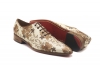 Dorado Shoe model, manufactured in Lame oro Marron