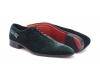 Zapato modelo Leen, fabricación en Terciopelo Verde 