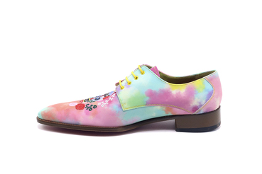 Zapato modelo Analco, fabricado en Bordado 611 Catrina & 111 Lienzo N5