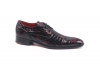 Zapato modelo Troupe, fabricado en Croco Patent Burdeos