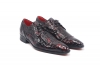 Zapato modelo Troupe, fabricado en Croco Patent Burdeos