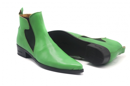 Dorian model ankle boot, made of green Napa,