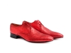 Zapato modelo Nadal, fabricado en glitter rojo. 