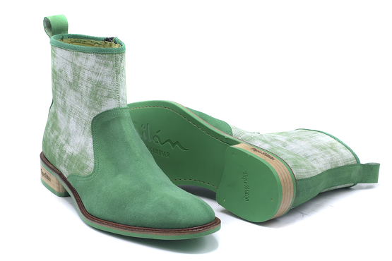 Acid Boots shoe model, manufactured in Afelpado Verde y Tamponado Verde