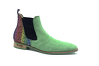 Men's ankle boot, NATURE Model manufactured in Plush Pistachio, galaxy