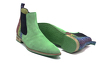 Men's ankle boot, NATURE Model manufactured in Plush Pistachio, galaxy