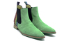 Men's ankle boot, NATURE Model manufactured in Plush Pistachio, galaxy